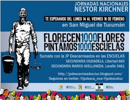 Veinte mil jóvenes comenzaron a pintar mil escuelas de todo el país