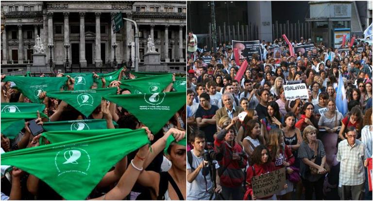 Marchas a favor y en contra de la despenalización 