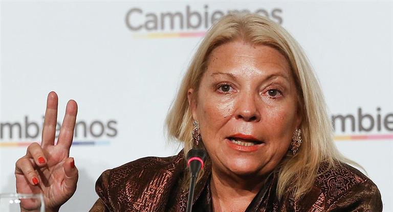 Reapareció Carrió con críticas a Bullrich